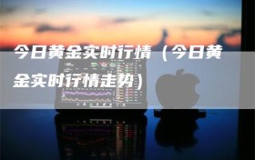 今日黄金实时行情（今日黄金实时行情走势）