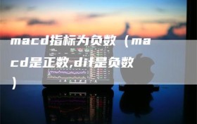 macd指标为负数（macd是正数,dif是负数）