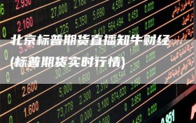 北京标普期货直播知牛财经(标普期货实时行情)