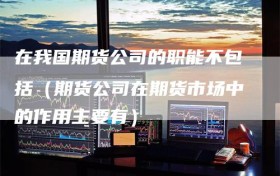 在我国期货公司的职能不包括（期货公司在期货市场中的作用主要有）