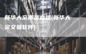 新华大宗期货直播(新华大宗交易软件)