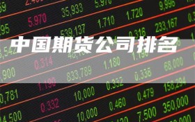 中国期货公司排名