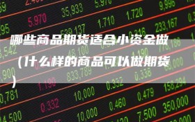 哪些商品期货适合小资金做（什么样的商品可以做期货）