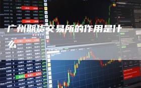 广州期货交易所的作用是什么