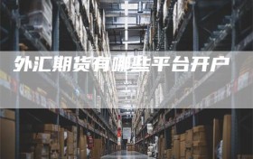 外汇期货有哪些平台开户