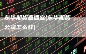 东华期货直播室(东华期货公司怎么样)