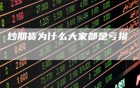 炒期货为什么大家都是亏损