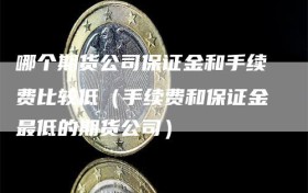 哪个期货公司保证金和手续费比较低（手续费和保证金最低的期货公司）