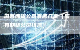 国有期货公司有哪几家（国有期货公司排名）