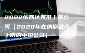 2022纳斯达克准上市公司（2020年在纳斯达克上市的中国公司）
