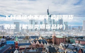 下列选项中不属于能源期货的是（能源类期货品种）