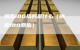 纳指100指的是什么（纳指100期指）