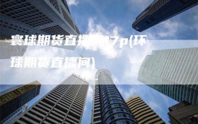 寰球期货直播间17p(环球期货直播间)
