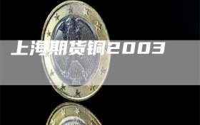 上海期货铜2003