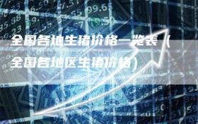 全国各地生猪价格一览表（全国各地区生猪价格）