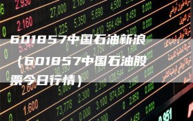 601857中国石油新浪（601857中国石油股票今日行情）