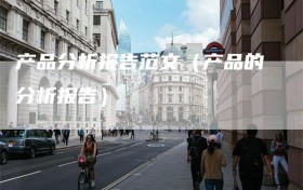 产品分析报告范文（产品的分析报告）
