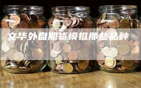 文华外盘期货模拟那些品种