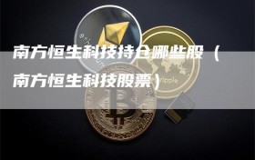 南方恒生科技持仓哪些股（南方恒生科技股票）