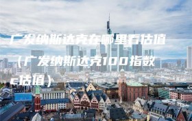 广发纳斯达克在哪里看估值（广发纳斯达克100指数c估值）