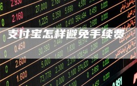 支付宝怎样避免手续费