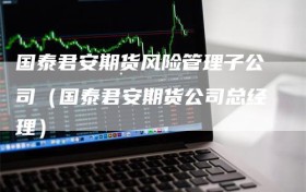 国泰君安期货风险管理子公司（国泰君安期货公司总经理）
