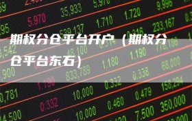 期权分仓平台开户（期权分仓平台东石）
