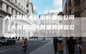 大连期货大厦里有哪些公司（大连期货大厦里有哪些公司啊）