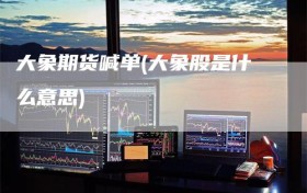 大象期货喊单(大象股是什么意思)