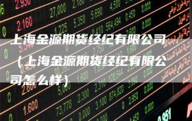 上海金源期货经纪有限公司（上海金源期货经纪有限公司怎么样）