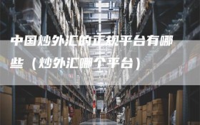 中国炒外汇的正规平台有哪些（炒外汇哪个平台）