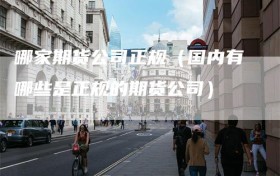 哪家期货公司正规（国内有哪些是正规的期货公司）