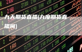 九天期货直播(九度期货直播间)