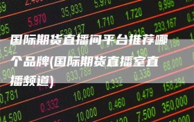 国际期货直播间平台推荐哪个品牌(国际期货直播室直播频道)