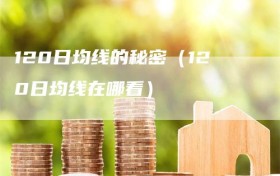 120日均线的秘密（120日均线在哪看）