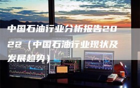 中国石油行业分析报告2022（中国石油行业现状及发展趋势）