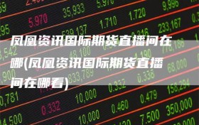 凤凰资讯国际期货直播间在哪(凤凰资讯国际期货直播间在哪看)
