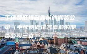 手续费低排名靠前的期货公司（手续费低排名靠前的期货公司三立）