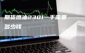 期货燃油2301一手需要多少钱