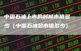 中国石油上市的时候市值多少（中国石油总市值多少）