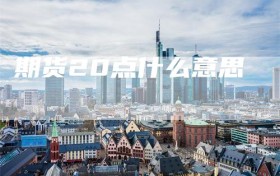 期货20点什么意思