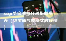 xop华宝油气开采指数今天（华宝油气股票实时行情）