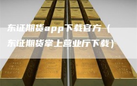 东证期货app下载官方（东证期货掌上营业厅下载）