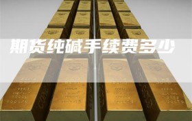 期货纯碱手续费多少