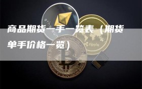 商品期货一手一览表（期货单手价格一览）