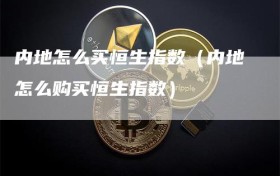内地怎么买恒生指数（内地怎么购买恒生指数）