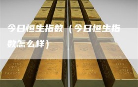 今日恒生指数（今日恒生指数怎么样）