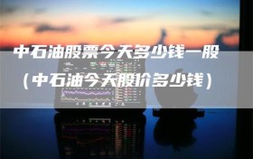 中石油股票今天多少钱一股（中石油今天股价多少钱）