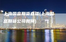上海国富期货直播(上海国富期货公司如何)