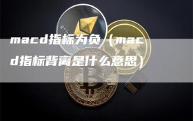 macd指标为负（macd指标背离是什么意思）